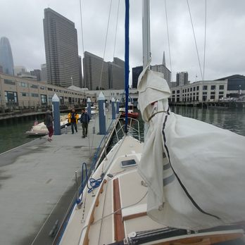 Spinnaker Sailing - Docking at pier 1 and a half for some coffee. - Boat Charters Near Me - Redwood City, California Spinnaker Sailing - Docking at pier 1 and a half for some coffee. - Boat Charters Near Me - Redwood City, California