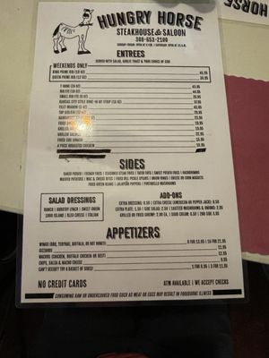 Menu photo 2 Hungry Horse Saloon Ericson, NE Menu photo 2 Hungry Horse Saloon Ericson, NE