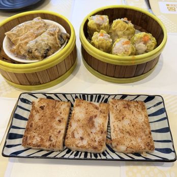 Sam Woo Cafe - Pork bean curd roll, pork and shrimp shiu mai, and turnip cake - Desserts Near Me - Artesia, California Sam Woo Cafe - Pork bean curd roll, pork and shrimp shiu mai, and turnip cake - Desserts Near Me - Artesia, California
