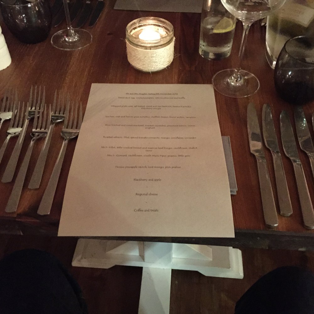 The White Post - There is plenty of space on the table. Its needed for the huge amount of cutlery for all the courses! - British Near Me - Somerset, SOM