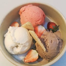 The ice-cream and sorbet
