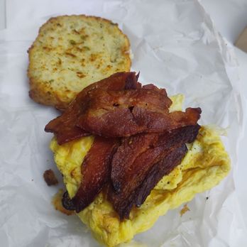 Goodman Bakes - The inside of my breakfast sandwich - Bakeries Near Me - Rochester, New York