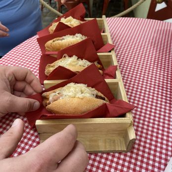Historische Wurstkuchl - The carrier for your brats to take to your table - German Near Me - Regensburg, BY Historische Wurstkuchl - The carrier for your brats to take to your table - German Near Me - Regensburg, BY