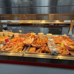 Stanley Street Market - Hot food items- not all prices posted but came out to about $10 for 5 items + 1 sauce.