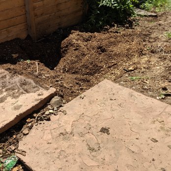 JIT Landscape and Design - The after work - I asked them to leave the hole, so I could fill it with gravel. - Tree Services Near Me JIT Landscape and Design - The after work - I asked them to leave the hole, so I could fill it with gravel. - Tree Services Near Me