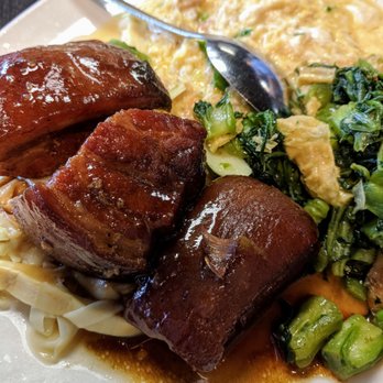 Golden Leaf - Pork belly plate. Comes with some sides and rice. (控肉飯) - Taiwanese Near Me - San Gabriel, California Golden Leaf - Pork belly plate. Comes with some sides and rice. (控肉飯) - Taiwanese Near Me - San Gabriel, California