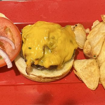 Mama Henry's - The Mama Henry Burger with home fries - excellent - Wraps Near Me - West Columbia, South Carolina Mama Henry's - The Mama Henry Burger with home fries - excellent - Wraps Near Me - West Columbia, South Carolina