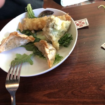 Ginza Sushi - Gyoza and shrimp tempura. - Sushi Bars Near Me - Honolulu, Hawaii Ginza Sushi - Gyoza and shrimp tempura. - Sushi Bars Near Me - Honolulu, Hawaii