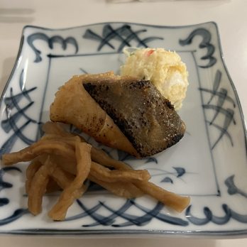 Sushi You - Miso butterfish with potato salad and pickled daikon - Sushi Bars Near Me - Honolulu, Hawaii Sushi You - Miso butterfish with potato salad and pickled daikon - Sushi Bars Near Me - Honolulu, Hawaii