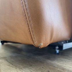 La-Z-Boy Furniture Galleries - " Genuine" full grain leather beaten at every corner, got this yesterday