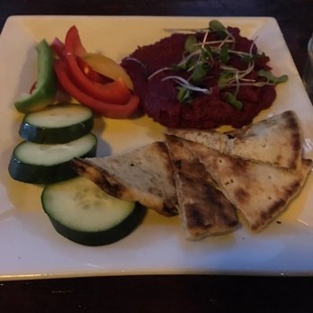 Finch & Fifth - Beet hummus (with awesome bread) - Bars Near Me - Augusta, Georgia