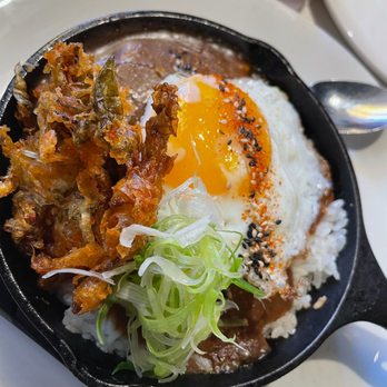 Koko Head Cafe - Koko Moco- beef patty, garlic fry rice & tempura Kim Chee - Breakfast & Brunch Near Me - Honolulu, Hawaii