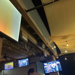 TVs overhead all around TVs overhead all around