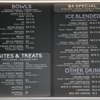 Cafe Bella - Menu - Coffee & Tea Near Me - Ocean Beach, California Cafe Bella - Menu - Coffee & Tea Near Me - Ocean Beach, California