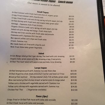Mai Bistro - Menu. - Asian Fusion Near Me - Toronto, Ontario Mai Bistro - Menu. - Asian Fusion Near Me - Toronto, Ontario