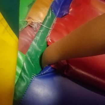 Jumping Jacks - My son's foot fell into this hole .. Not good!! - Party Equipment Rentals Near Me - San Dimas, California