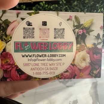 Flower Lobby - Front of business card - Home Decor Near Me - Antioch, California Flower Lobby - Front of business card - Home Decor Near Me - Antioch, California