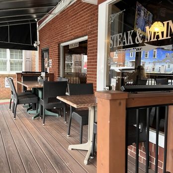 Steak & Main - Outdoor sitting right on Main Street - Steakhouses Near Me - North East, Maryland Steak & Main - Outdoor sitting right on Main Street - Steakhouses Near Me - North East, Maryland