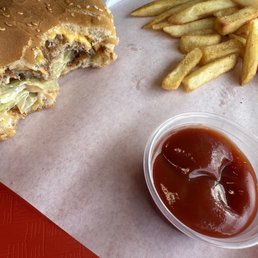 Burger and fries