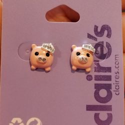 Claire's Accessories - Princess Pig Earrings