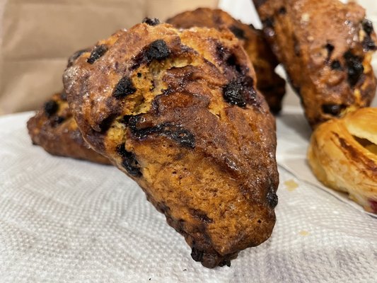 Photo of Coffee ME Up - Portland, ME, US. Scones with a beautiful lemon glaze