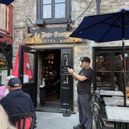 Exterior outside entrance of Le Pape Georges - 6/13/25 Entrance - Quebec City, Quebec Exterior outside entrance of Le Pape Georges - 6/13/25 Entrance - Quebec City, Quebec