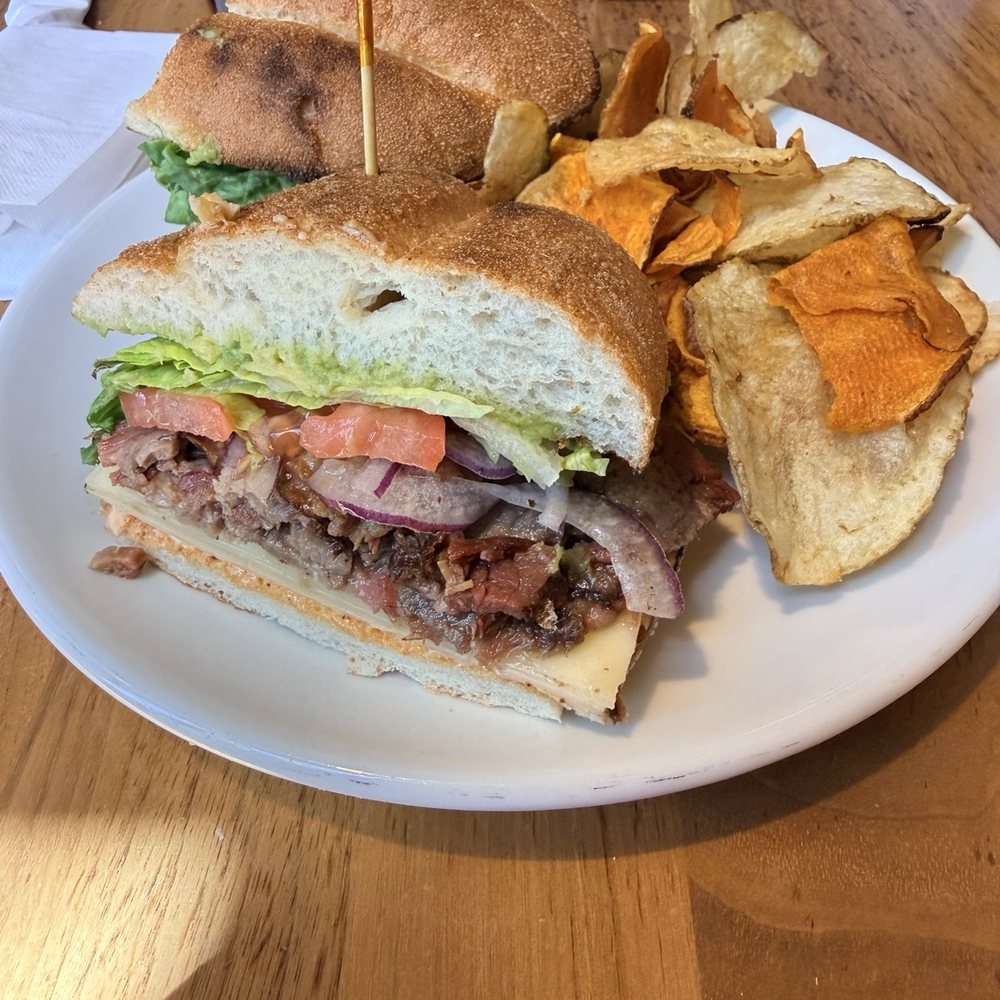 A chopped brisket sandwich A chopped brisket sandwich