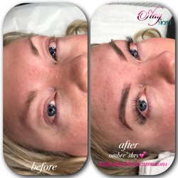 Slay By Nicki J - New ombre' slay and individual eyelash extensions for this beauty!!