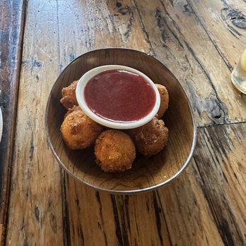 Spinning Bones - Corn Fritters - New American Near Me - Alameda, California Spinning Bones - Corn Fritters - New American Near Me - Alameda, California