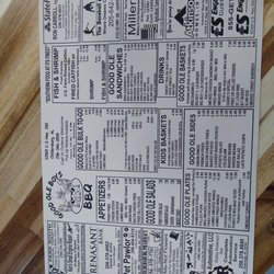 Good Ole Boys BBQ - Menu