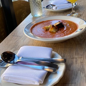Talula's - Tomato Bisque (specialty brunch menu) & a mimosa - Pizza Near Me - Asbury Park, New Jersey Talula's - Tomato Bisque (specialty brunch menu) & a mimosa - Pizza Near Me - Asbury Park, New Jersey
