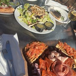 Chacuterie board, Fresca Pizza, House Salad - all were rly good! Chacuterie board, Fresca Pizza, House Salad - all were rly good!