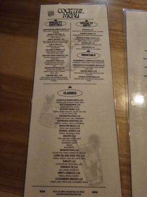 Menu photo 3 The Lighthouse Cocktail Bar & Restaurant Arlington, WA Menu photo 3 The Lighthouse Cocktail Bar & Restaurant Arlington, WA