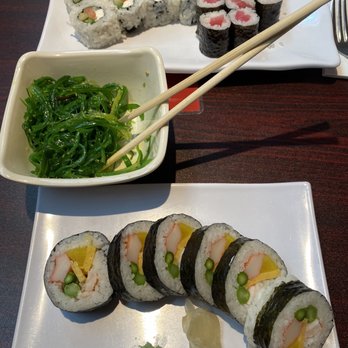 Toshi Sushi & Grill - 98. Futo Maki 8. Seaweed Salad 81. California Roll 82. Tuna Roll and a Philadelphia roll. - Sushi Bars Near Me - Gurnee, Illinois