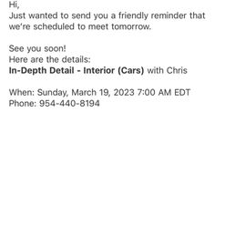 Confirmation email Confirmation email