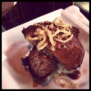 The Laundry - Bacon-Wrapped Meatloaf, on Horseradish Mashed Potatoes with Crispy Onions - New American Near Me - Fenton, Michigan The Laundry - Bacon-Wrapped Meatloaf, on Horseradish Mashed Potatoes with Crispy Onions - New American Near Me - Fenton, Michigan