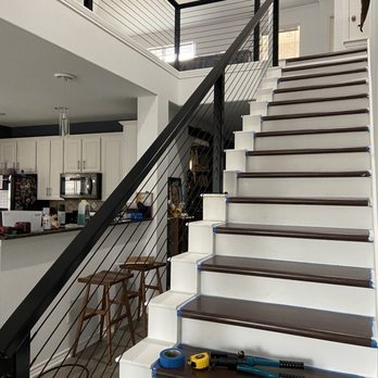 Diamond Powder Coating - Powder coated custom stair rail. - Powder Coating Near Me - Austin, Texas