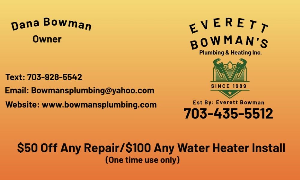 Slide of Everett Bowman’s Plumbing & Heating