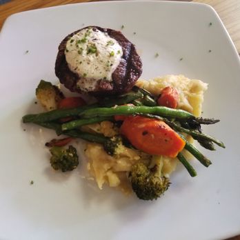 Ricardo's Kitchen + Bar - Steak, potato and vegetable dinner. 30 Day Filet Mignon - Steakhouses Near Me - Lacey, Washington Ricardo's Kitchen + Bar - Steak, potato and vegetable dinner. 30 Day Filet Mignon - Steakhouses Near Me - Lacey, Washington