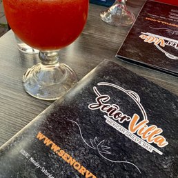 Menu & Strawberry margarita