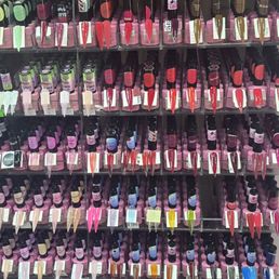 Sample of one of the nail polish shelves Sample of one of the nail polish shelves