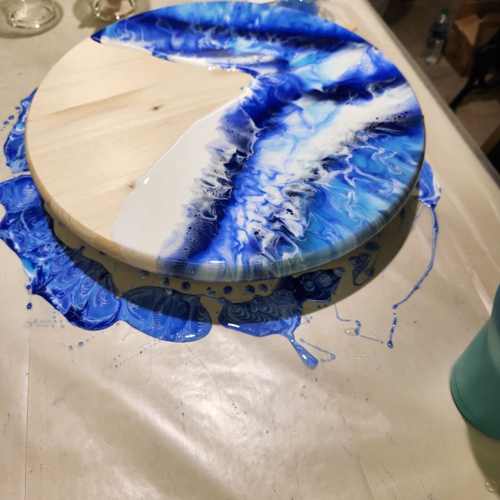 Absolutely Outer Banks - Lazy susan resin wave class. - Art Galleries Near Me - Kitty Hawk, North Carolina