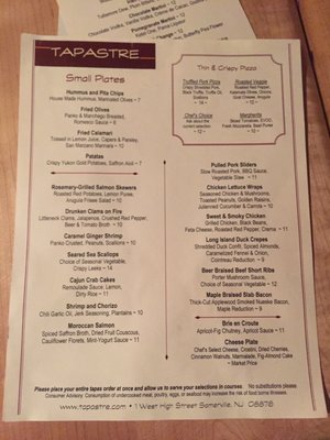 Menu photo 6 Tapastre Somerville, NJ