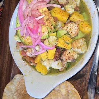 Felipe's - Del Mar Ceviche Shrimp, octopus and fish with mango - Mexican Near Me - Palm Springs, California Felipe's - Del Mar Ceviche Shrimp, octopus and fish with mango - Mexican Near Me - Palm Springs, California