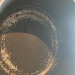 These were a few of the pots provided for cooking, toxic scratched Teflon.   Absolutely gross!!!!!