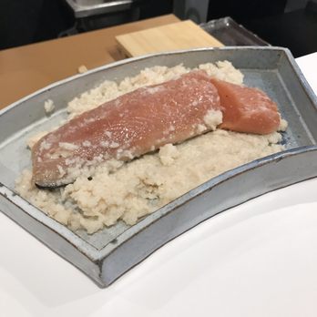 Yasu Beverly Hills - Sakura Masu (Cherry Trout) from Hokkaido aged in fermented rice - Sushi Bars Near Me - Beverly Hills, California Yasu Beverly Hills - Sakura Masu (Cherry Trout) from Hokkaido aged in fermented rice - Sushi Bars Near Me - Beverly Hills, California