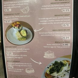 Breakfast menu part 1 Breakfast menu part 1