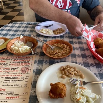 Uncle Bud's - The fixin's (white beans, cole slaw, hush puppies, pickles) - Seafood Near Me - Nashville, Tennessee