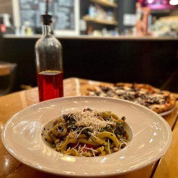 Za Cafe Pizzeria + Bar - Pesto pasta and their delicious chili oil - Pizza Near Me - Toronto, Ontario