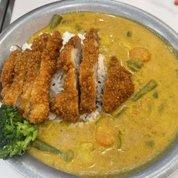 pork cutlet with curry on rice pork cutlet with curry on rice